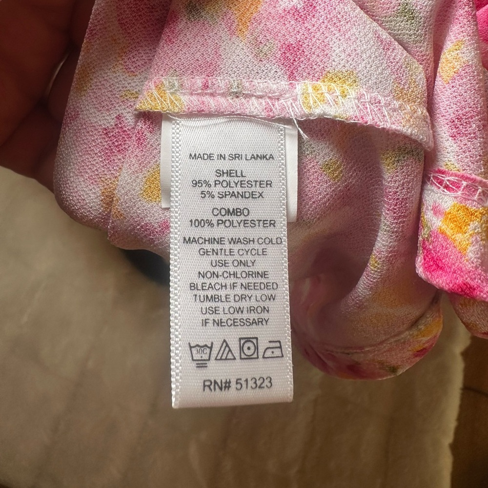 CeCe Pink Floral Ruffle Blouse - Picture 9 of 11